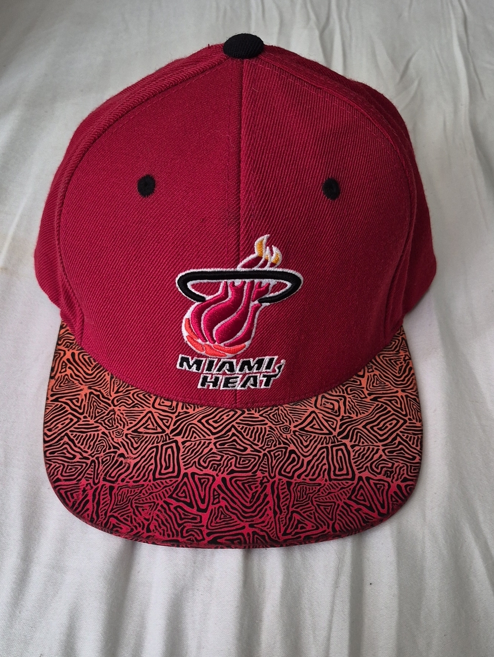 Miami Heat Snapback 3d Red & Orange